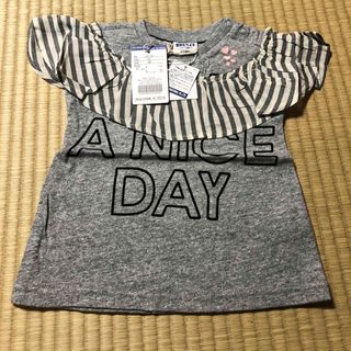 ブリーズ(BREEZE)の新品　BREEZE ブリーズ 半袖フリルTシャツ　90(Tシャツ/カットソー)