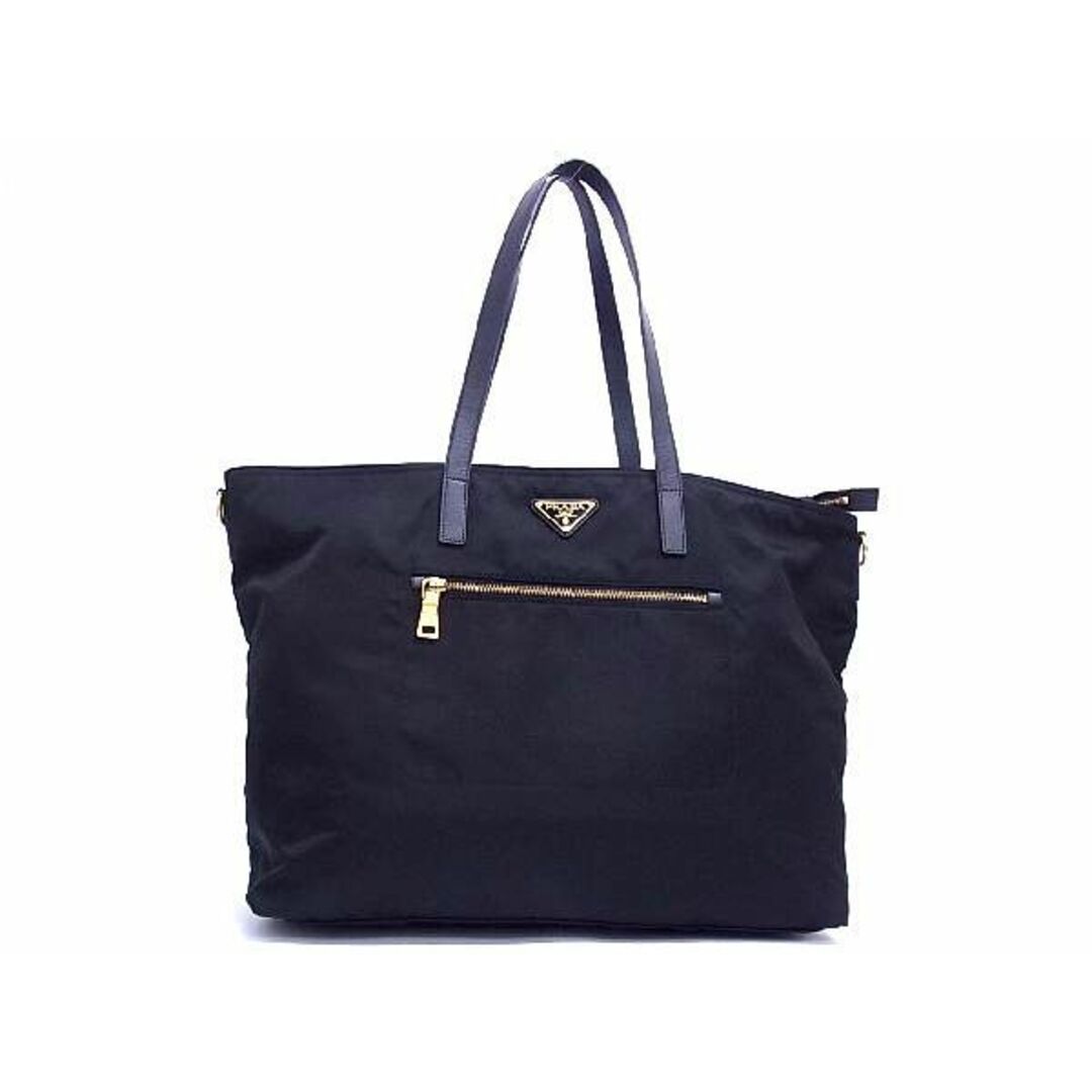□美品□ PRADA プラダ テスートナイロン×サフィアーノレザー トート