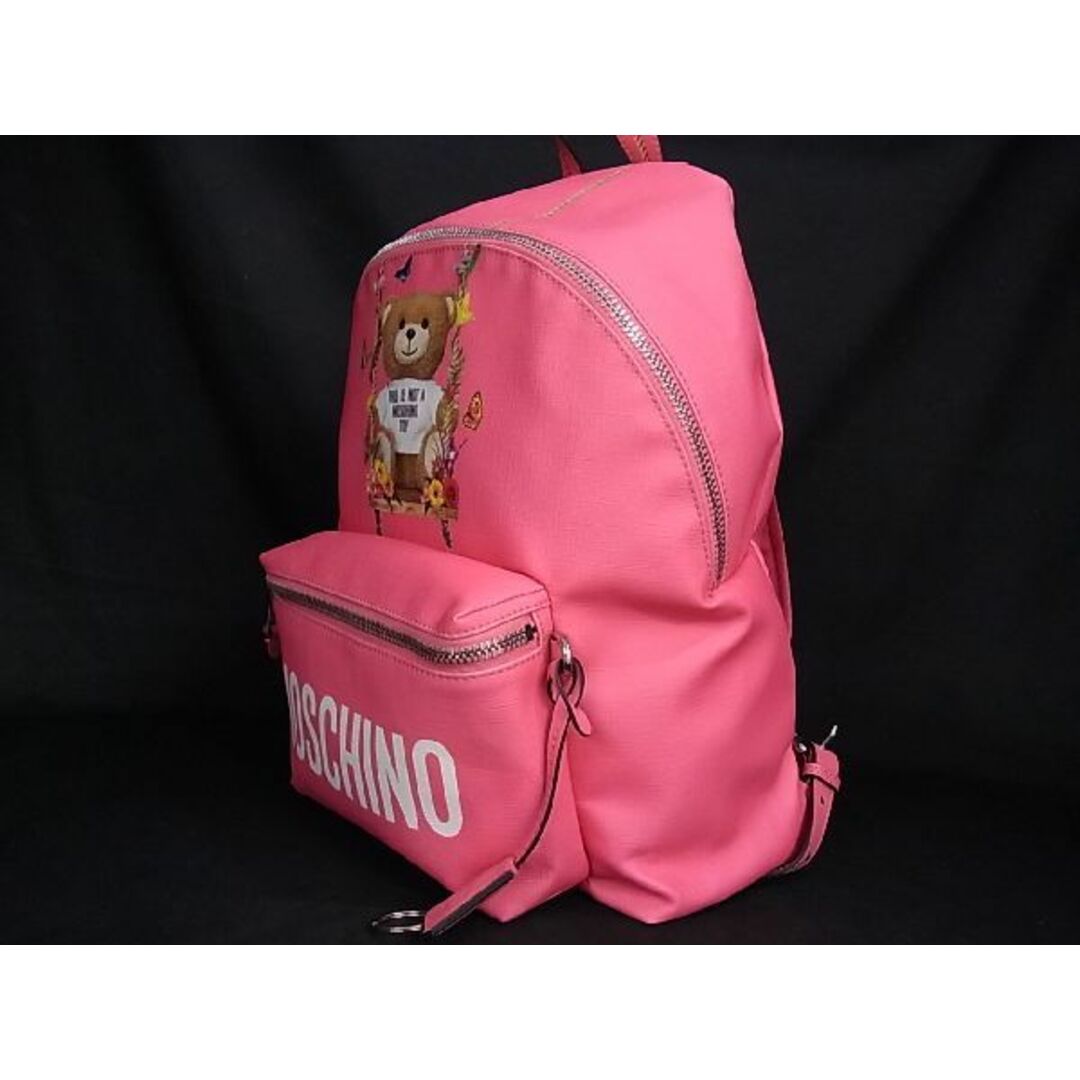 ■新品■未使用■ MOSCHINO モスキーノ レザー ベア くま リュックサック デイパック バックパック ピンク系 AN3409