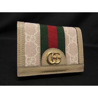 グッチ(Gucci)の■新品■未使用■ GUCCI グッチ 523155 オフィディア GGマーモント シェリーライン PVC 二つ折り 財布 ウォレット グレージュ系 BD7933 (長財布)