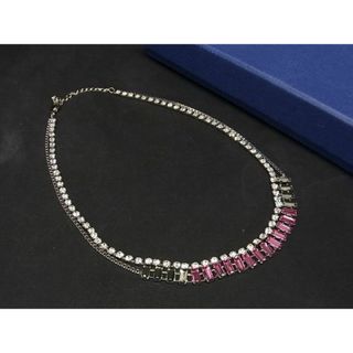 スワロフスキー(SWAROVSKI)の■新品■未使用■ SWAROVSKI スワロフスキー ラインストーン ビジュー ネックレス アクセサリー レディース シルバー系×ピンク系 AK7857 (ネックレス)