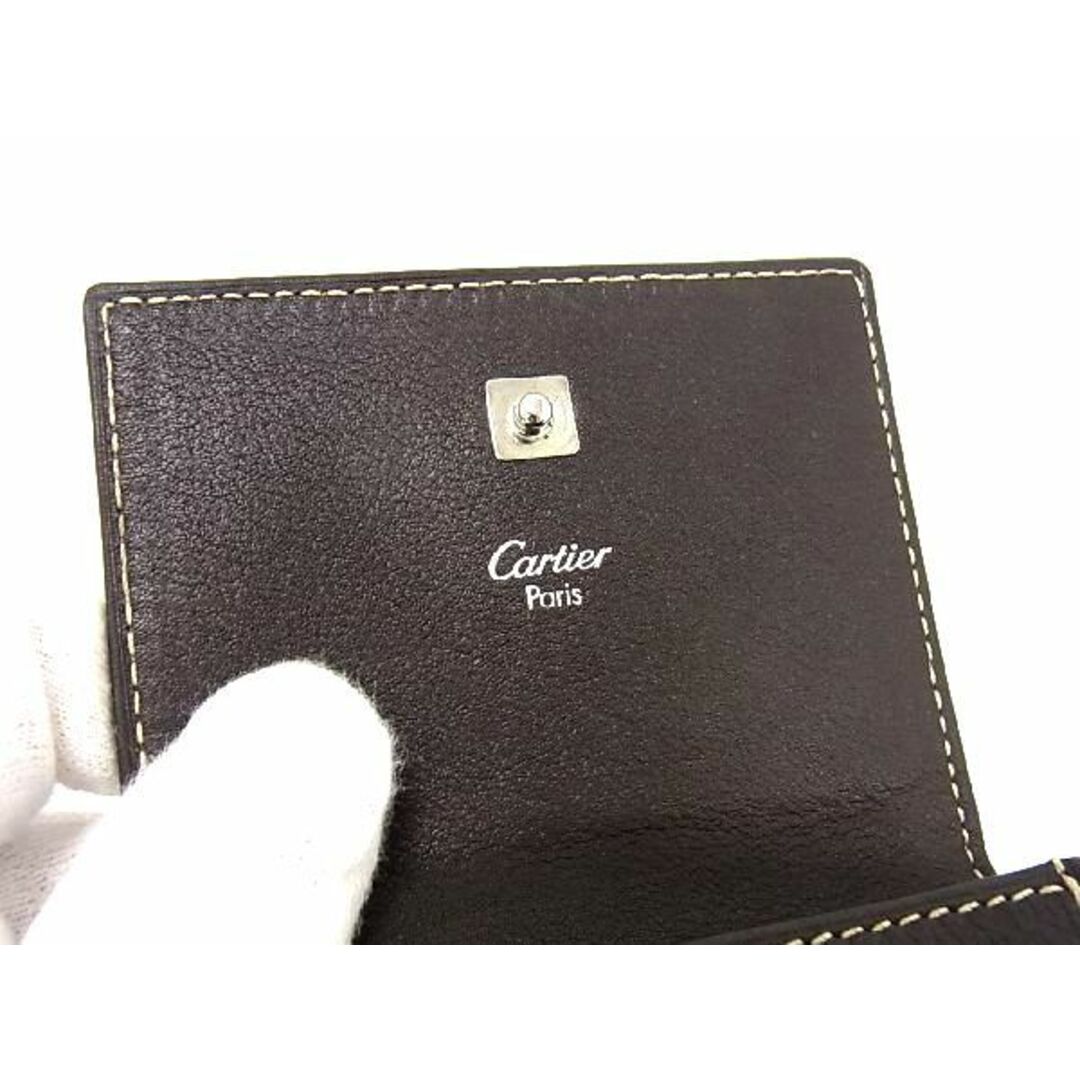 ■新品■未使用■ Cartier カルティエ レザー コインケース 小銭入れ メンズ レディース ダークブラウン系 AL0406