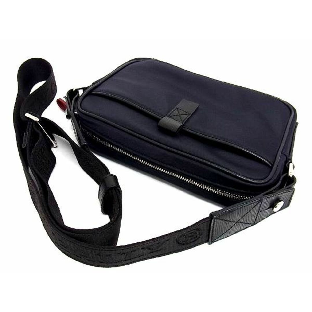 ■新品■未使用■ BALLY バリー ナイロン ショルダーバッグ ポシェット 斜め掛け メンズ レディース ネイビー系×ブラック系 AN0178
