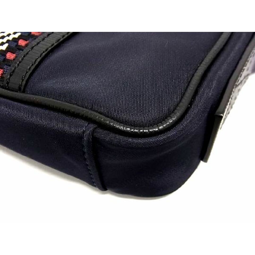 ■新品■未使用■ BALLY バリー ナイロン ショルダーバッグ ポシェット 斜め掛け メンズ レディース ネイビー系×ブラック系 AN0178