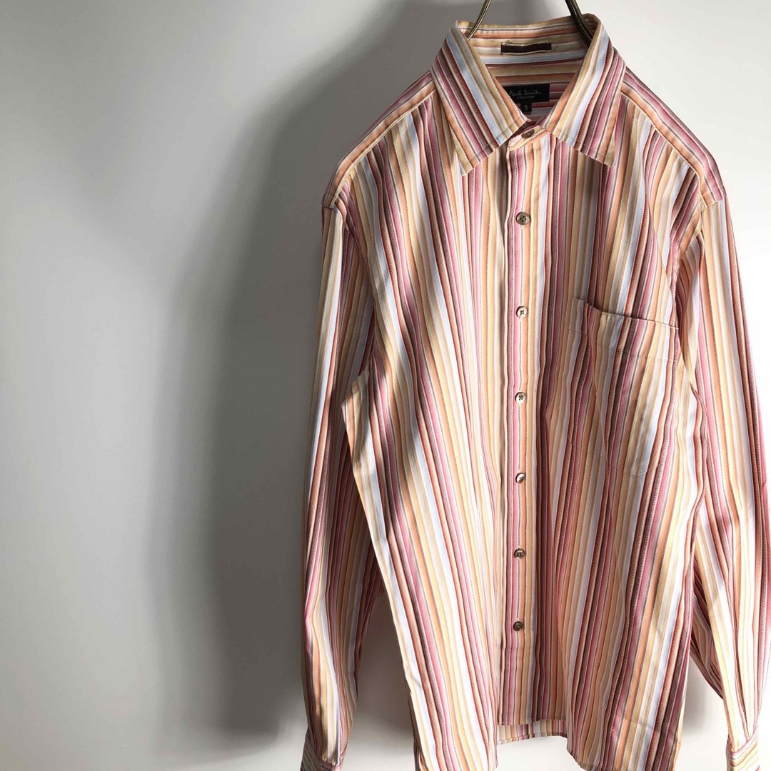 47cm着丈Paul Smith シャツ 長袖 ストライプ マルチカラー