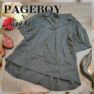 ページボーイ(PAGEBOY)のPAGEBOY【F】トップス　半袖シャツ　ブラウス　ブラック(カットソー(半袖/袖なし))