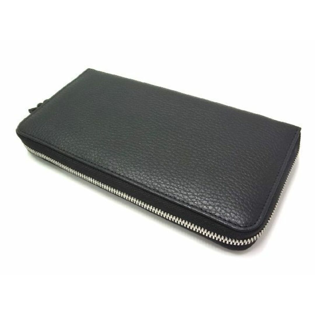 ■新品■未使用■ EMPORIO ARMANI エンポリオアルマーニ レザー ラウンドファスナー 長財布 ウォレット メンズ ブラック系 BD8284