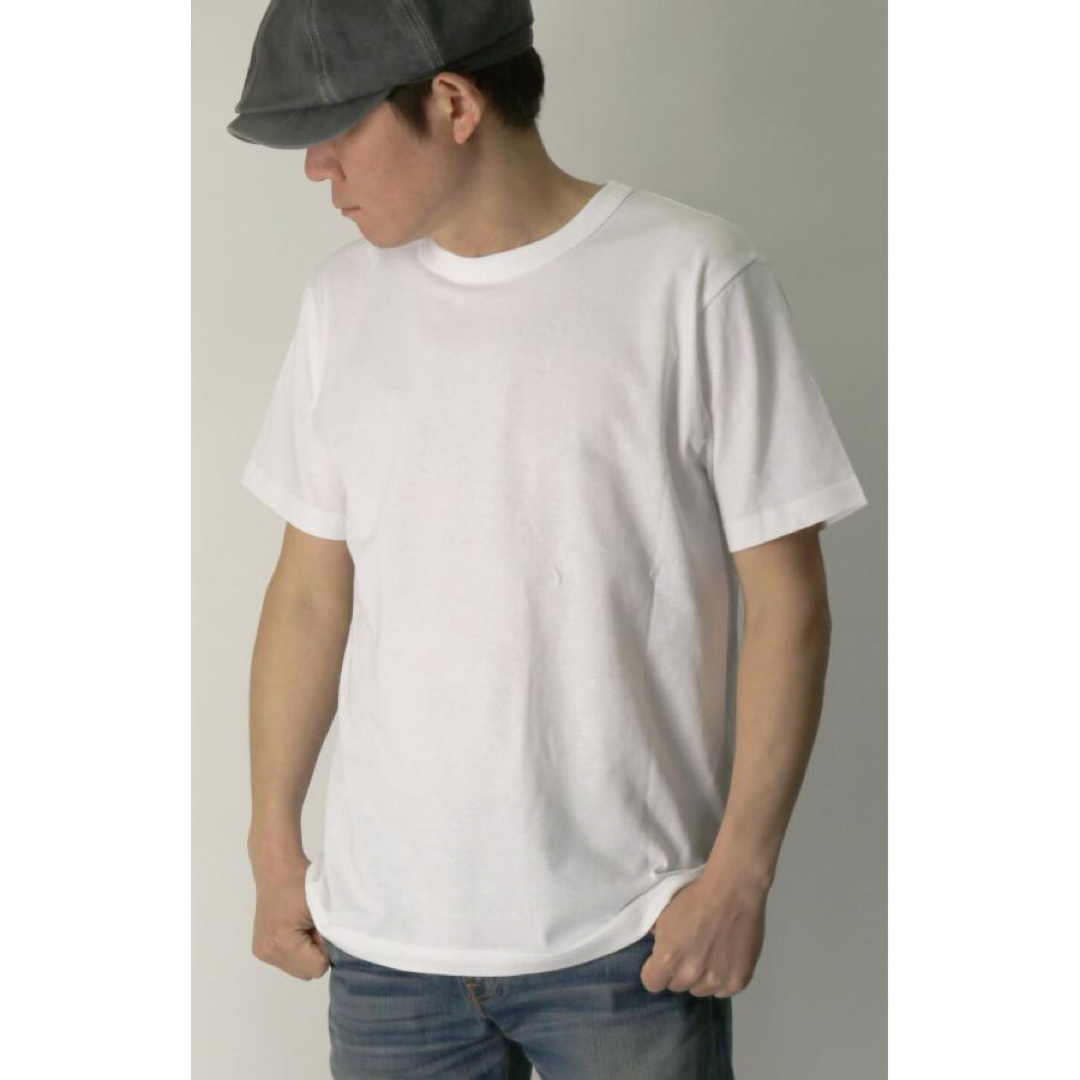 Hanes(ヘインズ)の新品 Hanes クルーネックTシャツ 23SS L 白 半袖 丸銅 無地 メンズのトップス(Tシャツ/カットソー(半袖/袖なし))の商品写真