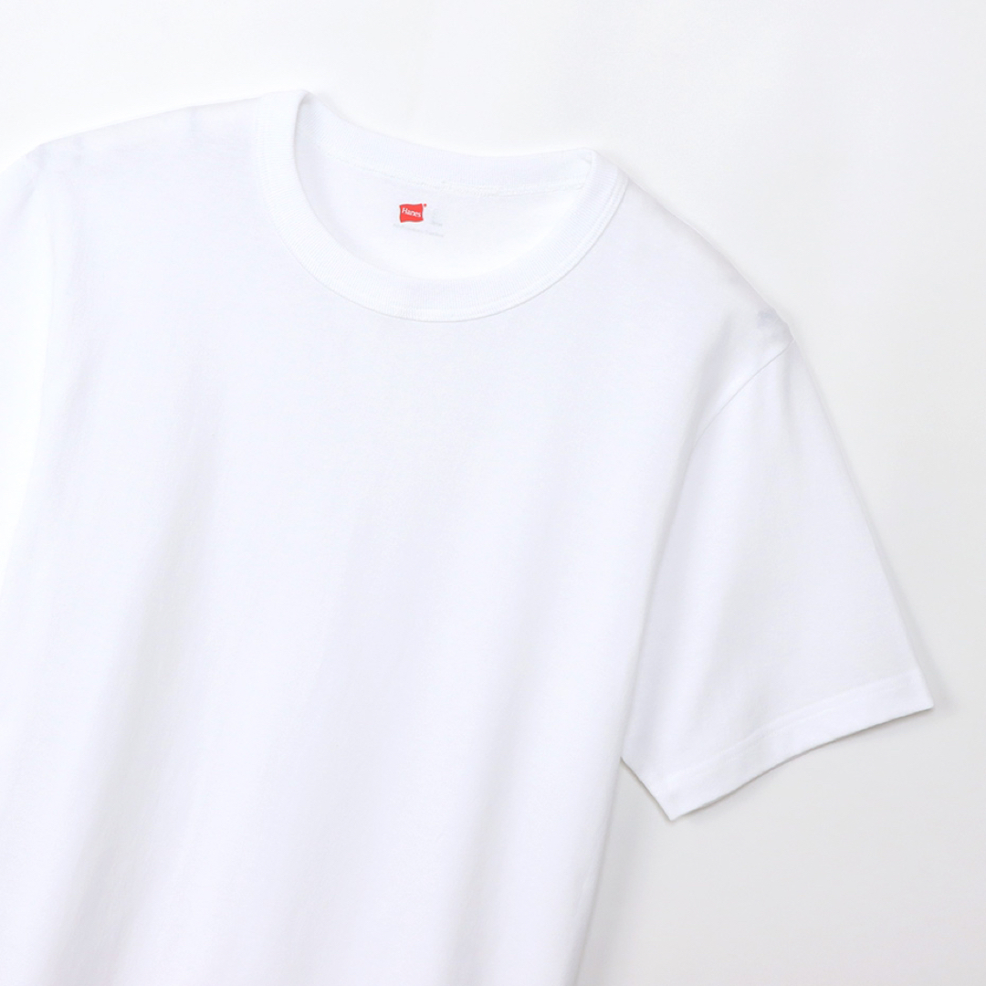 Hanes(ヘインズ)の新品 Hanes クルーネックTシャツ 23SS L 白 半袖 丸銅 無地 メンズのトップス(Tシャツ/カットソー(半袖/袖なし))の商品写真