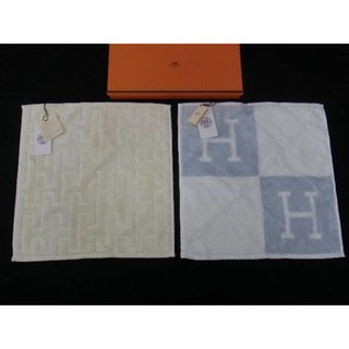 エルメス(Hermes)の■新品■未使用■ HERMES エルメス アヴァロン ステアーズ コットン100％ ハンドタオル 2点セット ホワイト系 アイボリー系 AM6384 (その他)