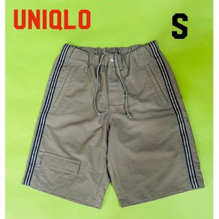 ユニクロ(UNIQLO)のUNIQLO ナイロン ハーフパンツ メンズS  カーキ(ショートパンツ)