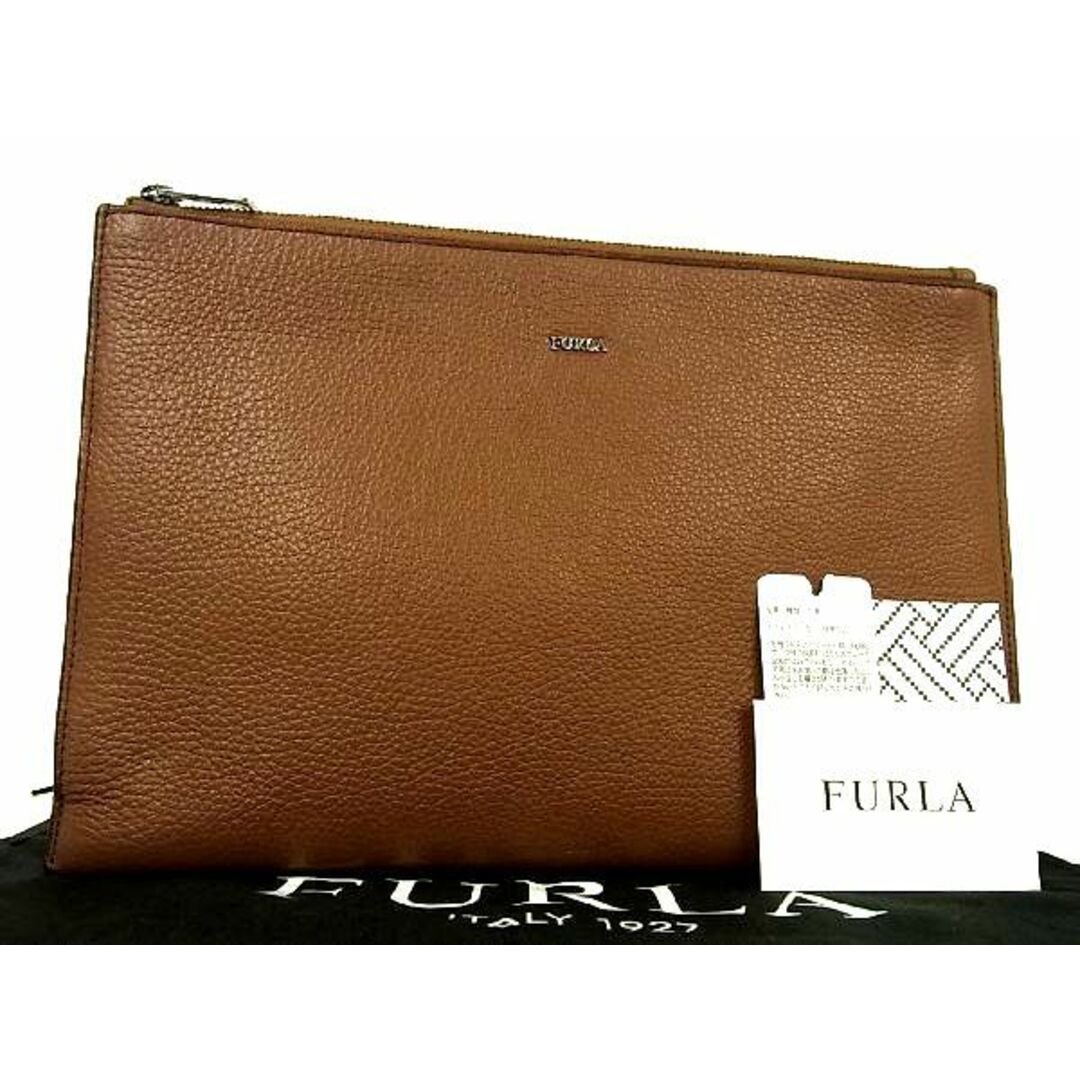 ■新品■未使用■ FURLA フルラ レザー ベア クマ 熊 クラッチバッグ セカンドバッグ ブラウン系×マルチカラー BE2651