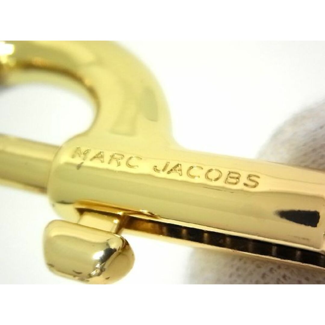 ■極美品■ MARC JACOBS マークジェイコブス ウェビング バッグ用 ショルダーストラップ 斜め掛け ブラック系×ゴールド系 AM6454