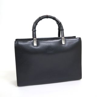 グッチ(Gucci)の【GUCCI】グッチ バンブー トートバッグ ブラック シルバー金具 レザー 002.21035/kt03034kw(トートバッグ)