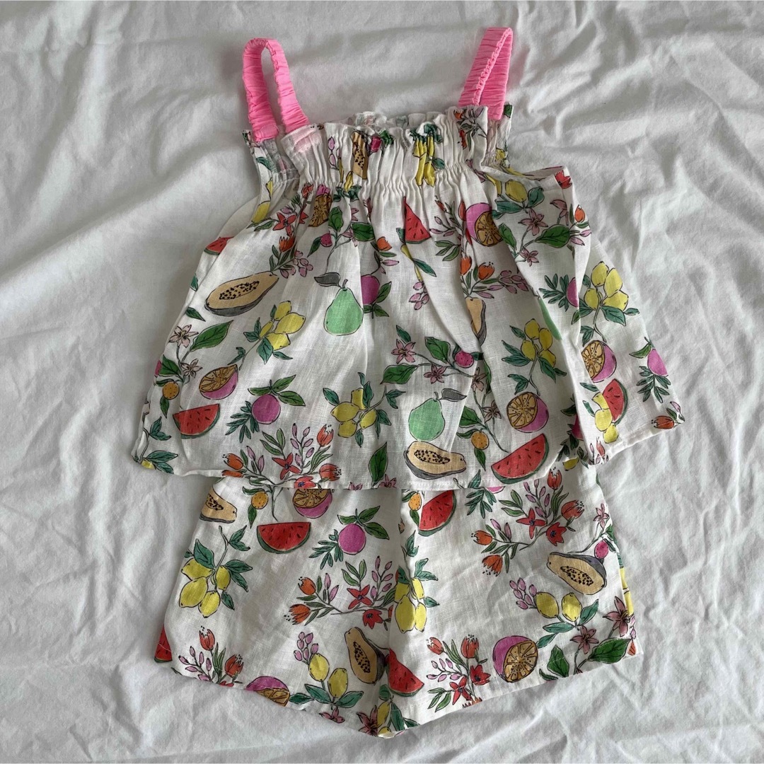 ZARA KIDS(ザラキッズ)のzarababy フルーツ柄　セットアップ　92 キッズ/ベビー/マタニティのキッズ服女の子用(90cm~)(ワンピース)の商品写真