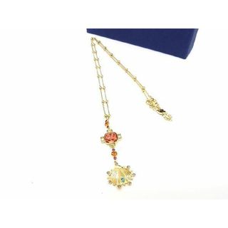 スワロフスキー(SWAROVSKI)の ■新品同様■ SWAROVSKI スワロフスキー ラインストーン ネックレス ペンダント アクセサリー ゴールド系×マルチカラー AK7834 (ネックレス)