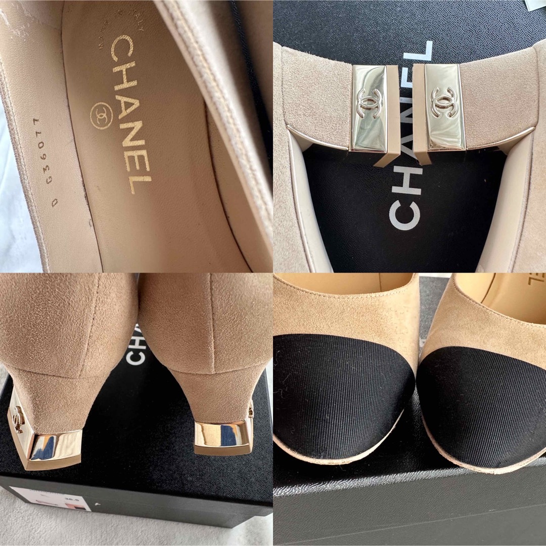 CHANEL シャネル パンプス バイカラー ヒール付きココマーク 36.5 CHANEL シャネル パンプス バイカラー ヒール付きココマーク 36.5