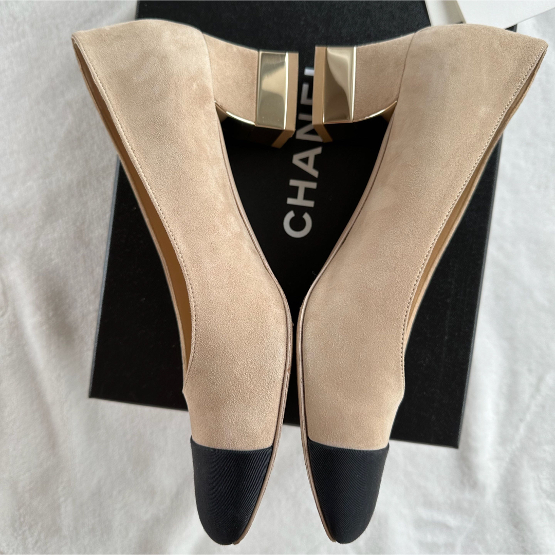 CHANEL シャネル パンプス バイカラー ヒール付きココマーク 36.5 CHANEL シャネル パンプス バイカラー ヒール付きココマーク 36.5