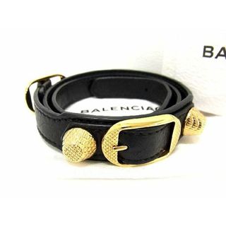 バレンシアガ(Balenciaga)の■新品同様■ BALENCIAGA バレンシアガ 236345 ジャイアント ブレスレット レザー 3連 アクセサリー レディース ブラック系 AK8237 (その他)