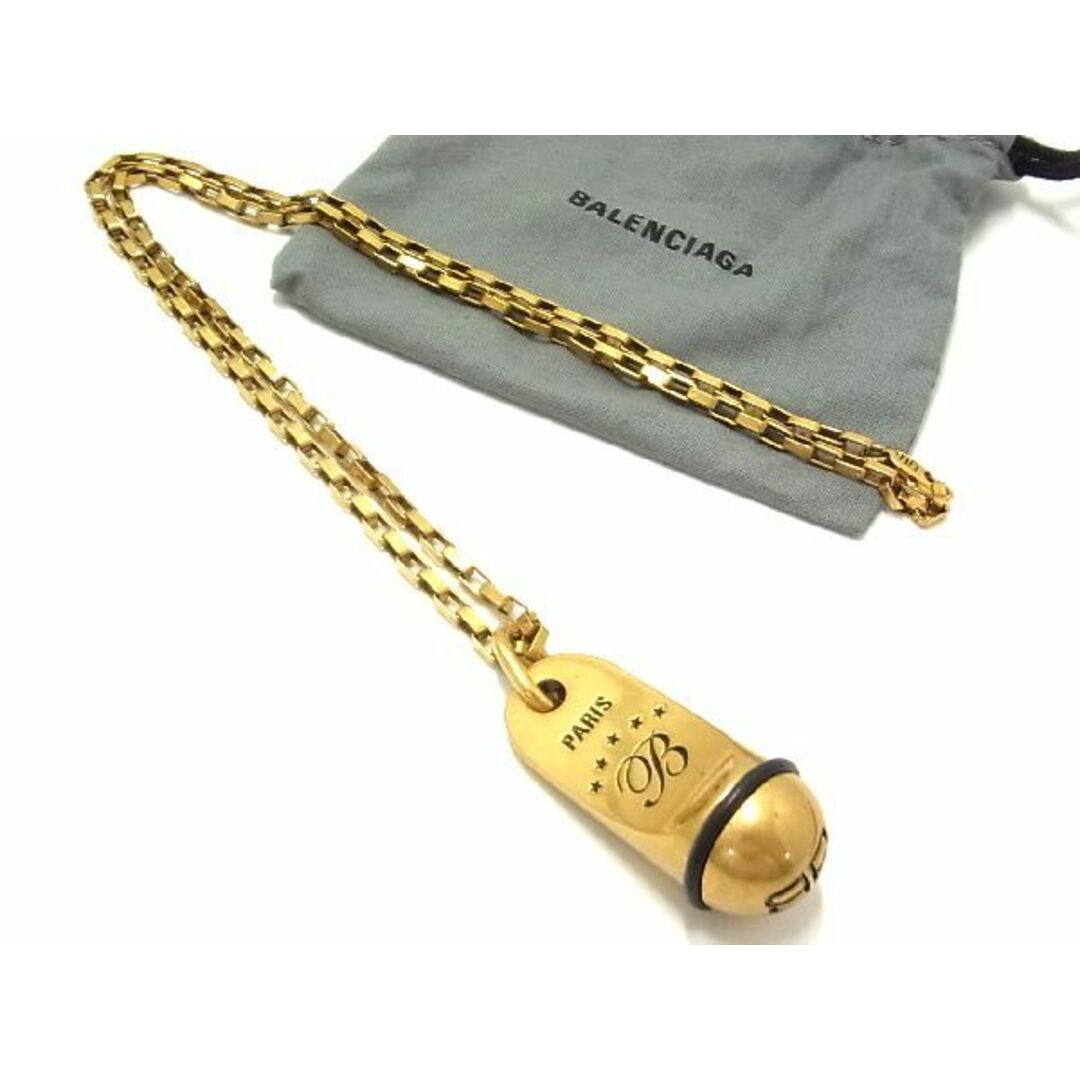 Balenciaga(バレンシアガ)の■極美品■ BALENCIAGA バレンシアガ ホテル ネックレス ペンダント アクセサリー レディース ゴールド系 AK8536  レディースのファッション小物(その他)の商品写真