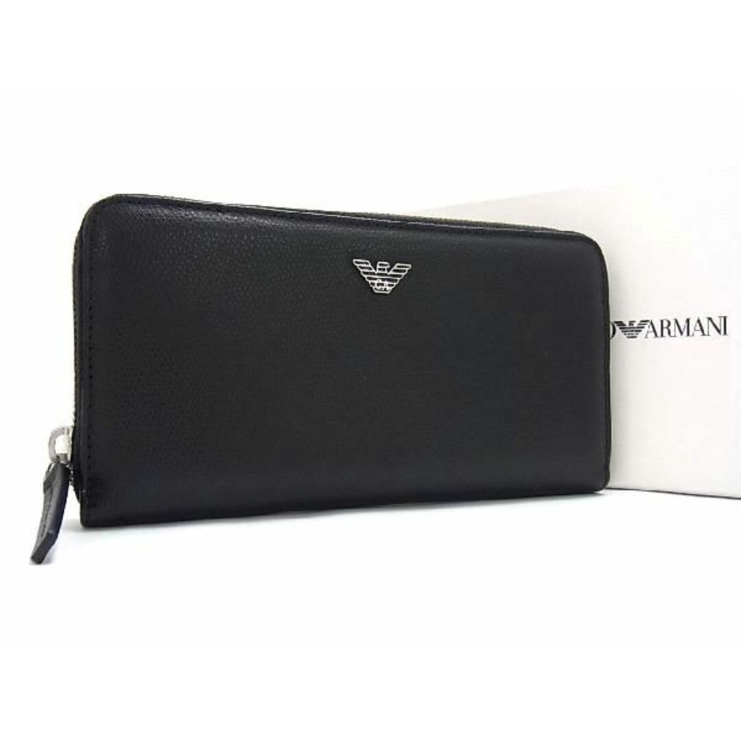 新品 未使用 EMPORIO ARMANI ラウンドファスナー長財布 レザー