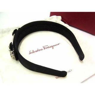 Ferragamo フェラガモ ヴァラ キャンバス ビジュー カチューシャ