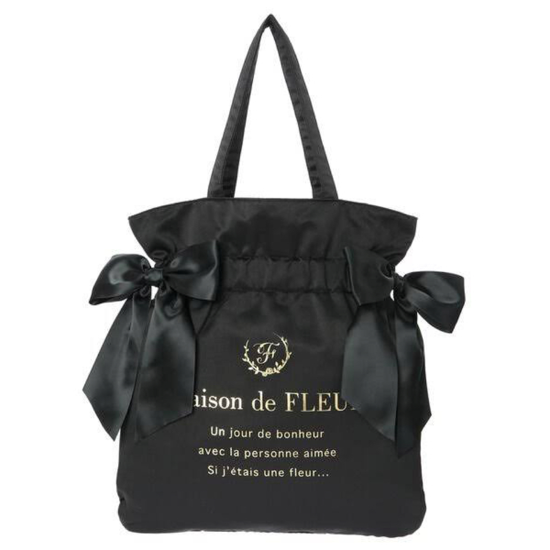Maison de FLEUR(メゾンドフルール)のMaison de FLEUR トートバッグ黒 レディースのバッグ(トートバッグ)の商品写真