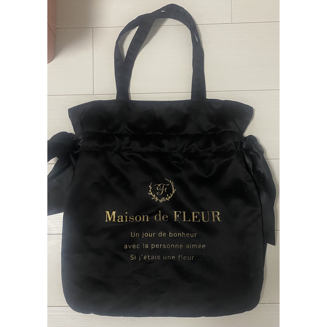 Maison de FLEUR(メゾンドフルール)のMaison de FLEUR トートバッグ黒 レディースのバッグ(トートバッグ)の商品写真