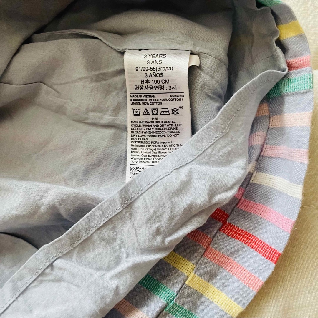 babyGAP(ベビーギャップ)の《100㎝》babyGAP ワンピース　ストライプ キッズ/ベビー/マタニティのキッズ服女の子用(90cm~)(ワンピース)の商品写真