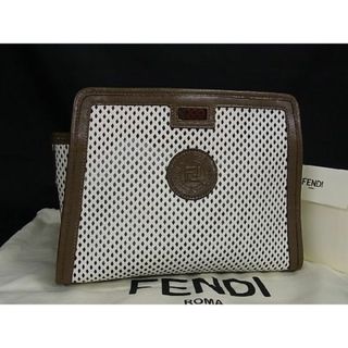 フェンディ(FENDI)の■新品■未使用■ FENDI フェンディ ピーカブー ディフェンダー レザー バッグカバー ホワイト系×ブラウン系 AL3023(その他)