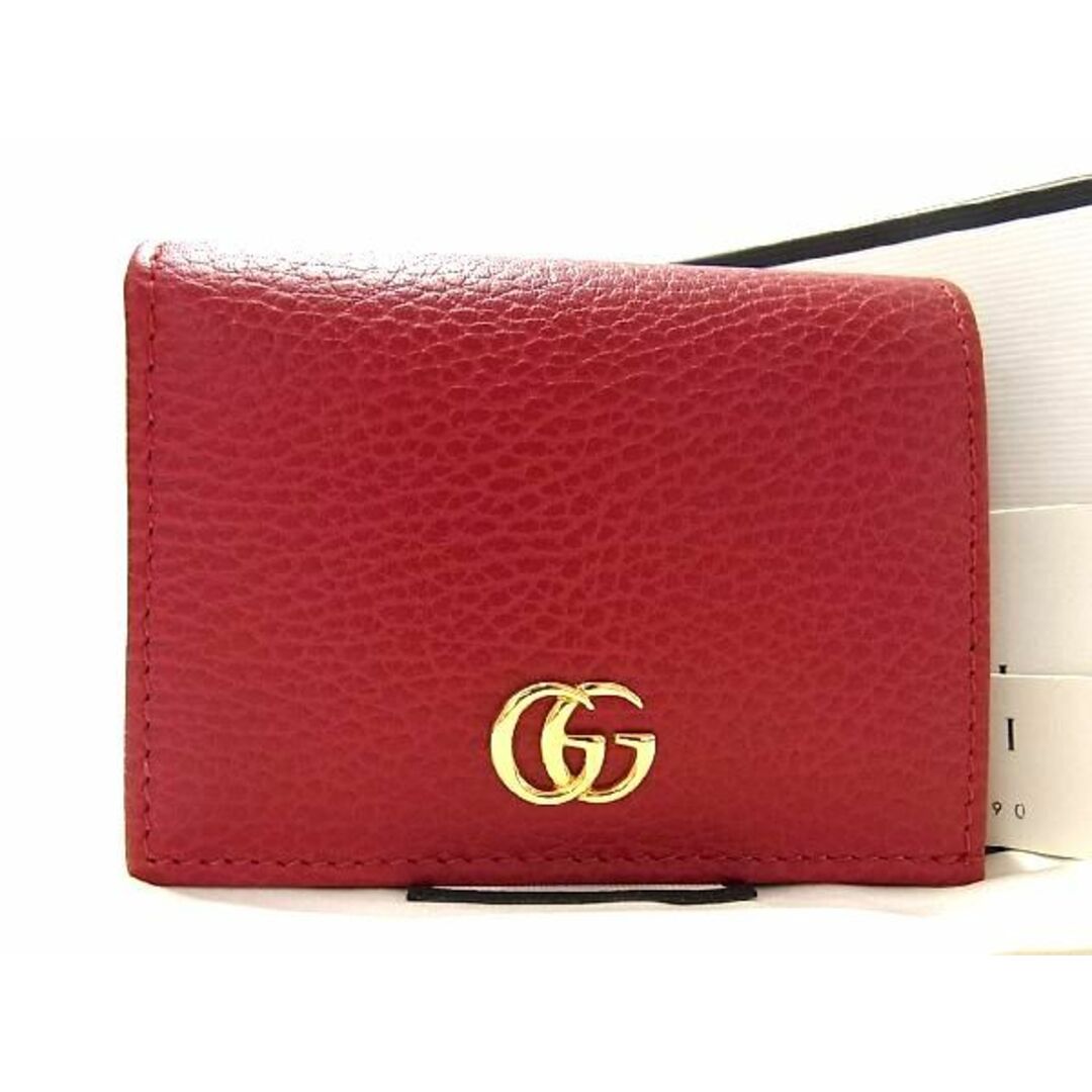 Gucci(グッチ)の■新品■未使用■ GUCCI グッチ 456126 GGマーモント レザー コンパクト 二つ折り 財布 ウォレット 小銭入れ 札入れ レッド系 AN7618  メンズのファッション小物(長財布)の商品写真