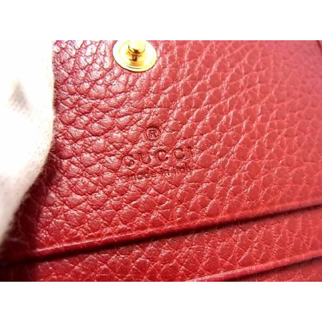 Gucci(グッチ)の■新品■未使用■ GUCCI グッチ 456126 GGマーモント レザー コンパクト 二つ折り 財布 ウォレット 小銭入れ 札入れ レッド系 AN7618  メンズのファッション小物(長財布)の商品写真