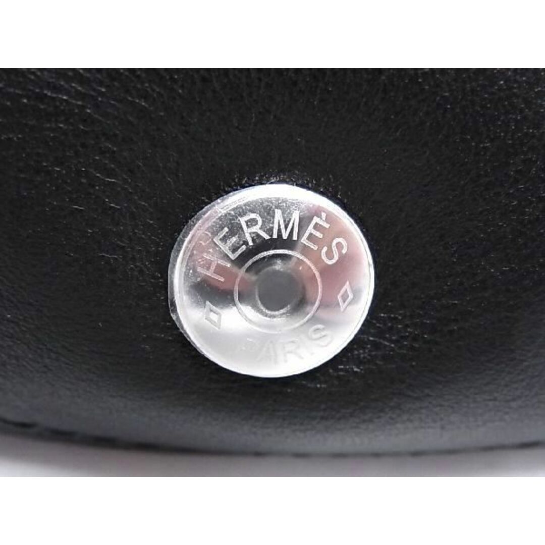 ■新品■未使用■ HERMES エルメス レザー×ファー 靴磨きグローブ シューズポリッシャー ポリッシンググローブ ブラック系 AL7491