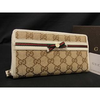 グッチ(Gucci)の■新品同様■ GUCCI グッチ 257003 プリンシー シェリーライン メイフェア GGキャンバス ラウンドファスナー 長財布 べージュ系 AN5261 (長財布)