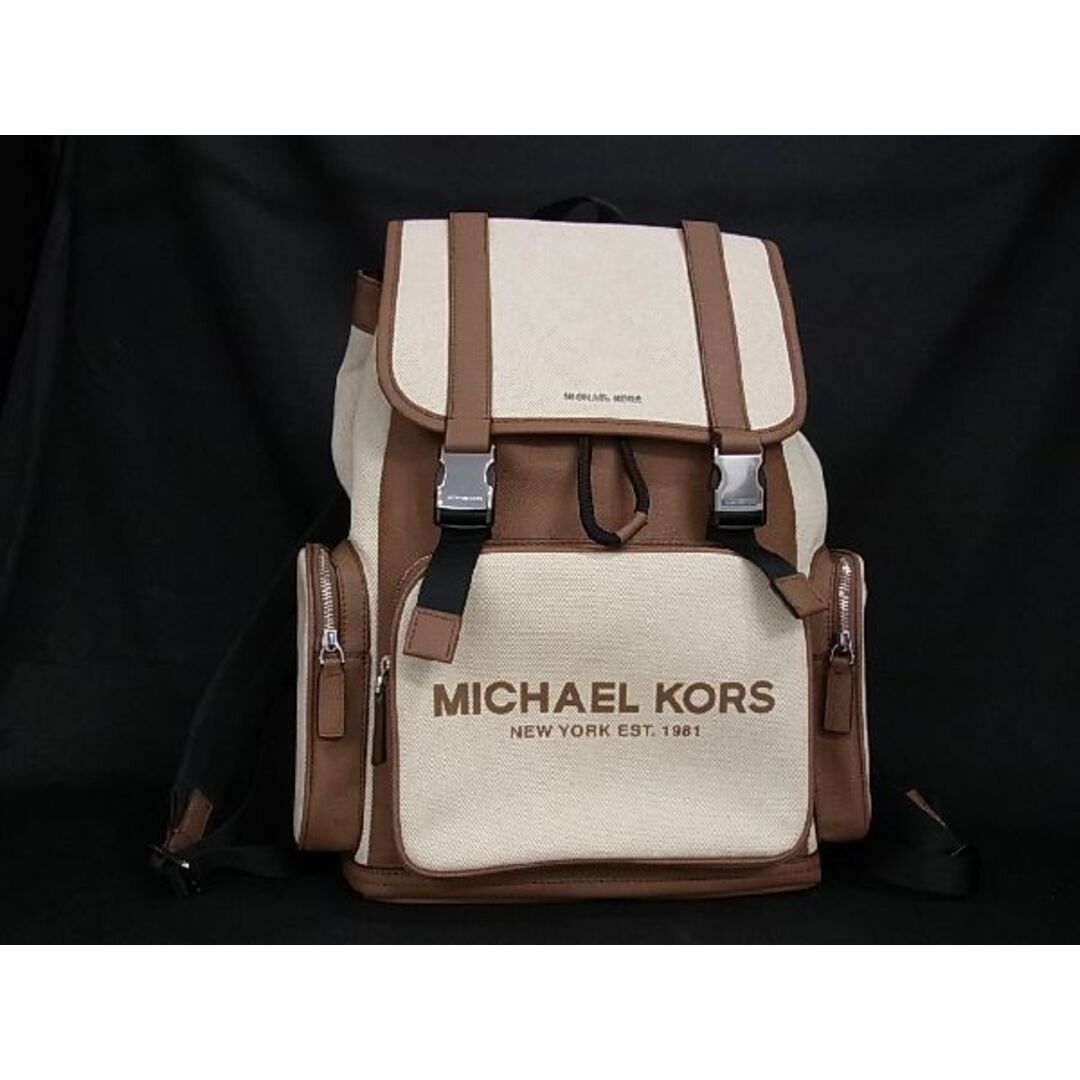 ■新品■未使用■ MICHAEL KORS マイケルコース キャンバス×レザー リュックサック デイパック バックパック ベージュ系 AN3433