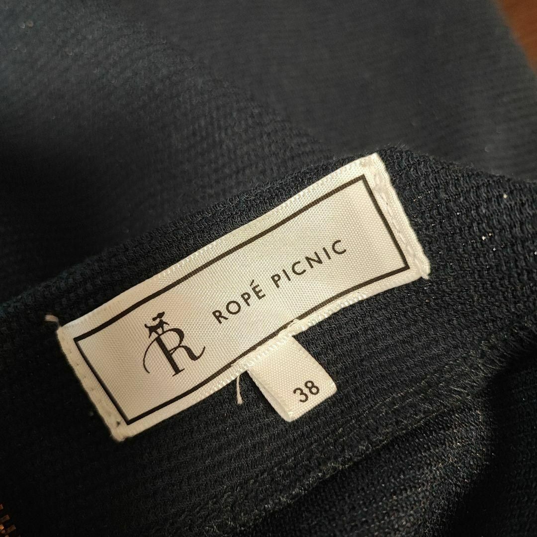 Rope' Picnic(ロペピクニック)のROPE PICNIC【38】半袖シャツ　ブラウス　トップス　シャツ　ネイビー レディースのトップス(カットソー(半袖/袖なし))の商品写真