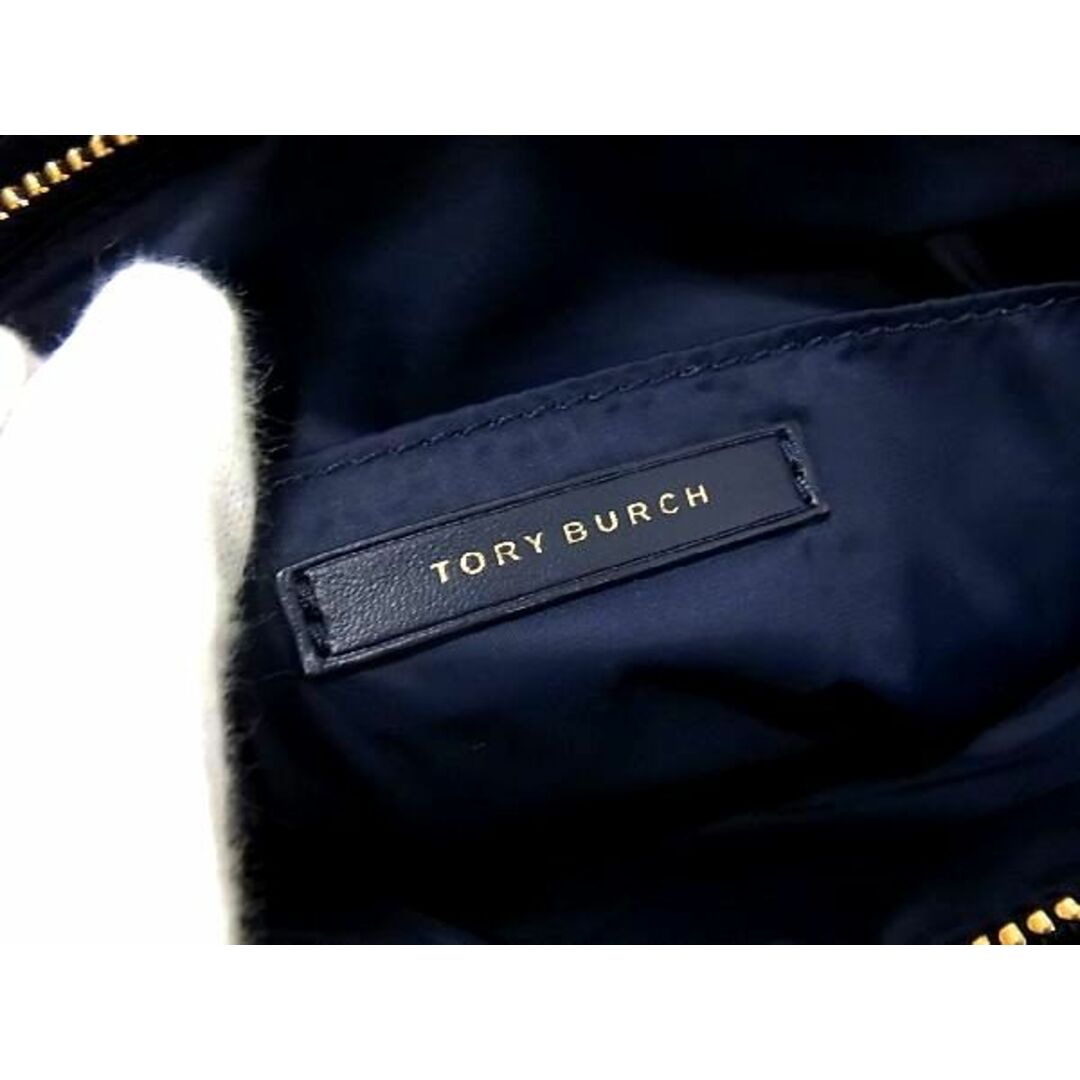 TORY BURCH トリーバーチ　ポーチ　レザー　革　革　ネイビー