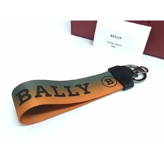 ■新品■未使用■ BALLY バリー キャンバス キーホルダー キーリング ストラップ メンズ レディース ブラック系 BE2207