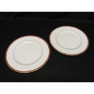 ウェッジウッド(WEDGWOOD)の■極美品■ WEDGWOOD ウェッジウッド コロラド プレート 丸皿 お皿 インテリア 食器 2枚セット ホワイト系×レッド系 DA3706 (食器)