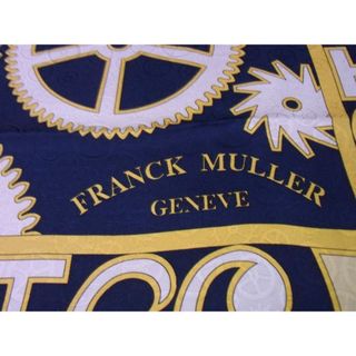 FRANCKMULLERの■新品■未使用■ FRANCK MULLER フランクミュラー シルク 歯車 ナンバー柄 スカーフ ストール ショール レディース イエロー系 AL8068