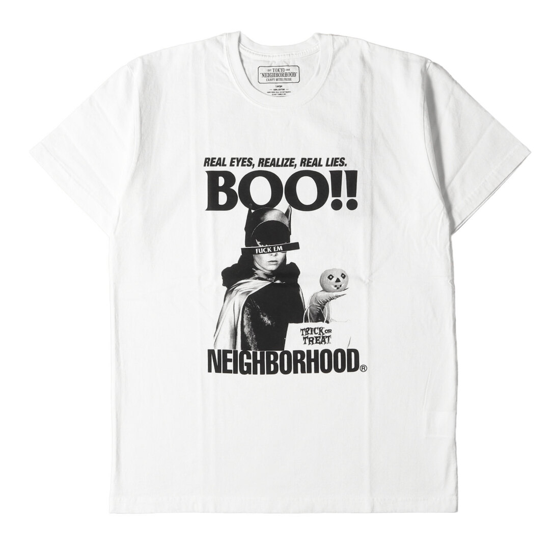 NEIGHBORHOOD ネイバーフッド Tシャツ サイズ:L HALLOWEEN フォトグラフィック クルーネック 半袖 Tシャツ BOO / C-TEE . SS 18AW ホワイト 白 トップス カットソー 【メンズ】