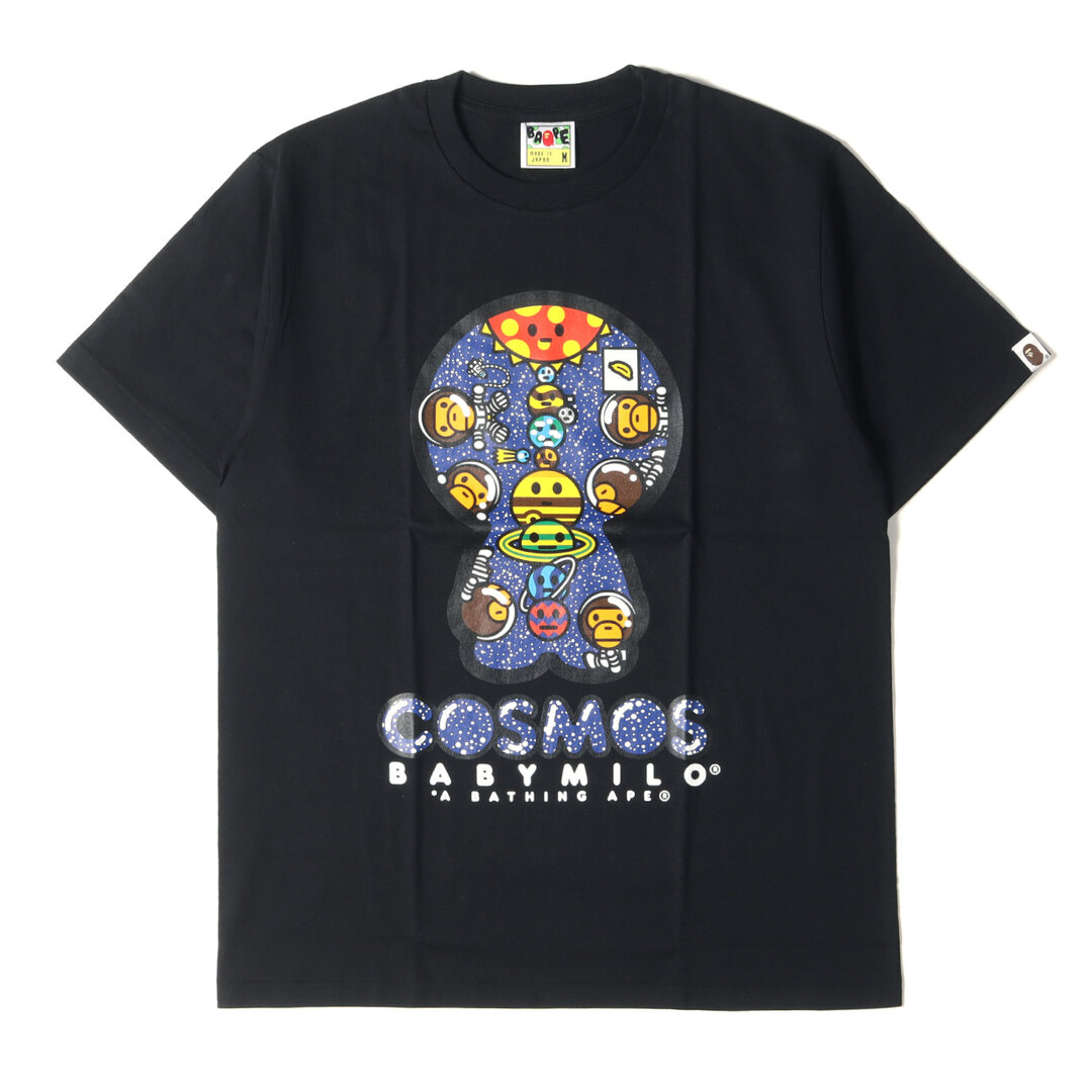 A BATHING APE ア ベイシング エイプ Tシャツ サイズ:M MILO COSMOS EXHIBITION開催記念 コスモス ベビーマイロ クルーネック 半袖 Tシャツ MILO COSMOS TEE ブラック 黒 トップス カットソー 【メンズ】