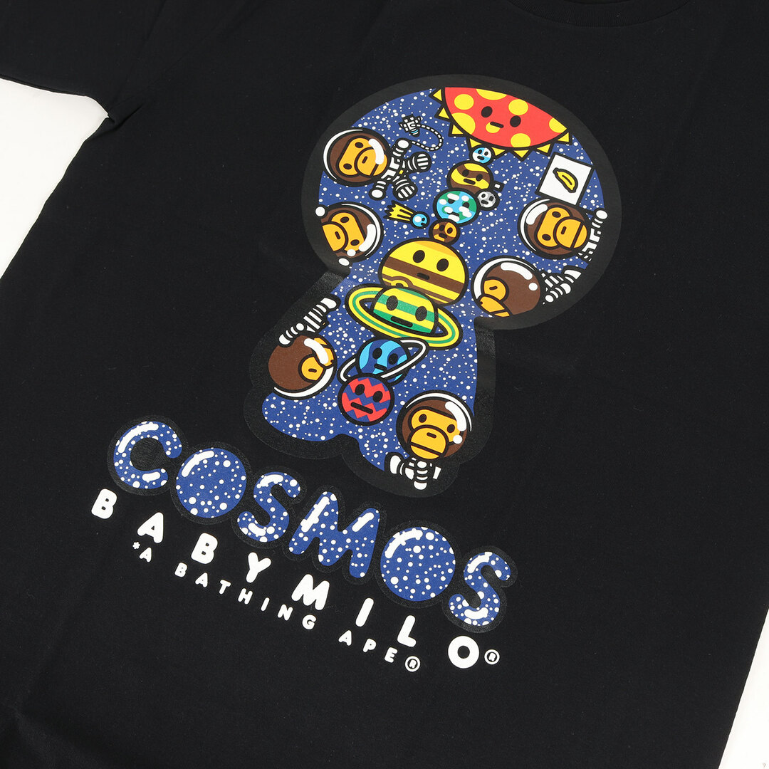 A BATHING APE A BATHING APE ア ベイシング エイプ Tシャツ サイズ:M MILO COSMOS  EXHIBITION開催記念 コスモス ベビーマイロ クルーネック 半袖 Tシャツ MILO COSMOS TEE ブラック 黒 トップス カットソー  【メンズ】の通販 by ブランド古着のBEEGLE by BooBee