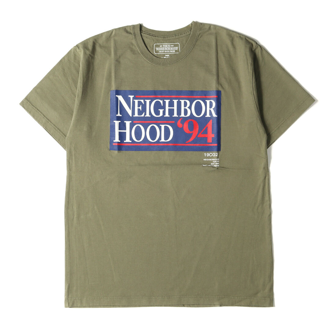 トップスNEIGHBORHOOD ネイバーフッド Tシャツ サイズ:L ブランドロゴ クルーネック 半袖 Tシャツ 94 / C-TEE. SS 19AW オリーブドラブ トップス カットソー 【メンズ】