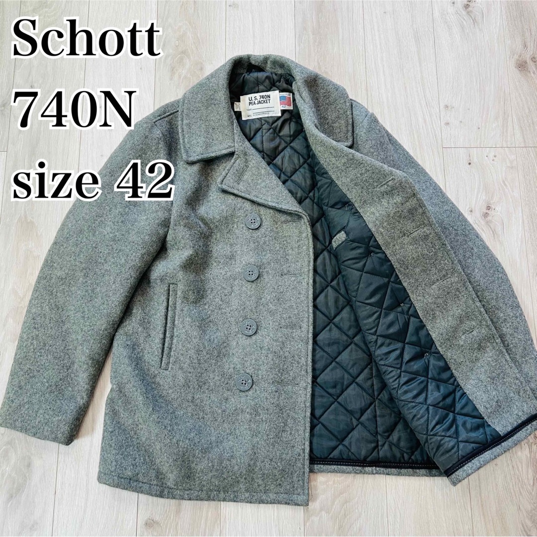 SCHOTT/ショット/ピーコート/USA製/42(XL相当)-