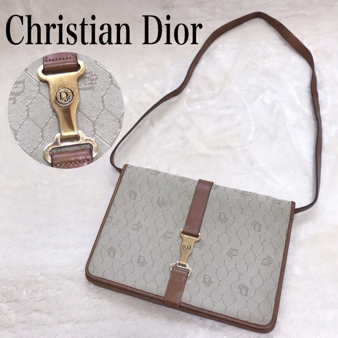 Christian Dior ディオール ハニカム柄 ショルダーバッグ 総柄 ...