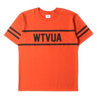 ダブルタップス(W)taps)のWTAPS ダブルタップス Tシャツ サイズ:L WTVUAロゴ クルーネック 半袖 Tシャツ S/S TEE 18AW オレンジ トップス カットソー 【メンズ】【中古】【美品】(Tシャツ/カットソー(半袖/袖なし))