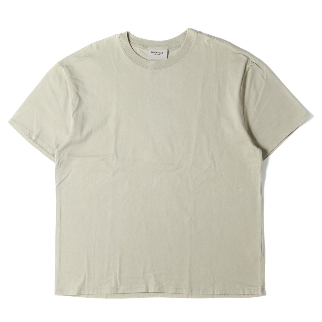 FEAR OF GOD フィアオブゴッド FOG ESSENTIALS エッセンシャルズ Tシャツ サイズ:M ラバープリント ロゴ クルーネック 半袖 Tシャツ T-Shirts ベージュ系 トップス カットソー 【メンズ】