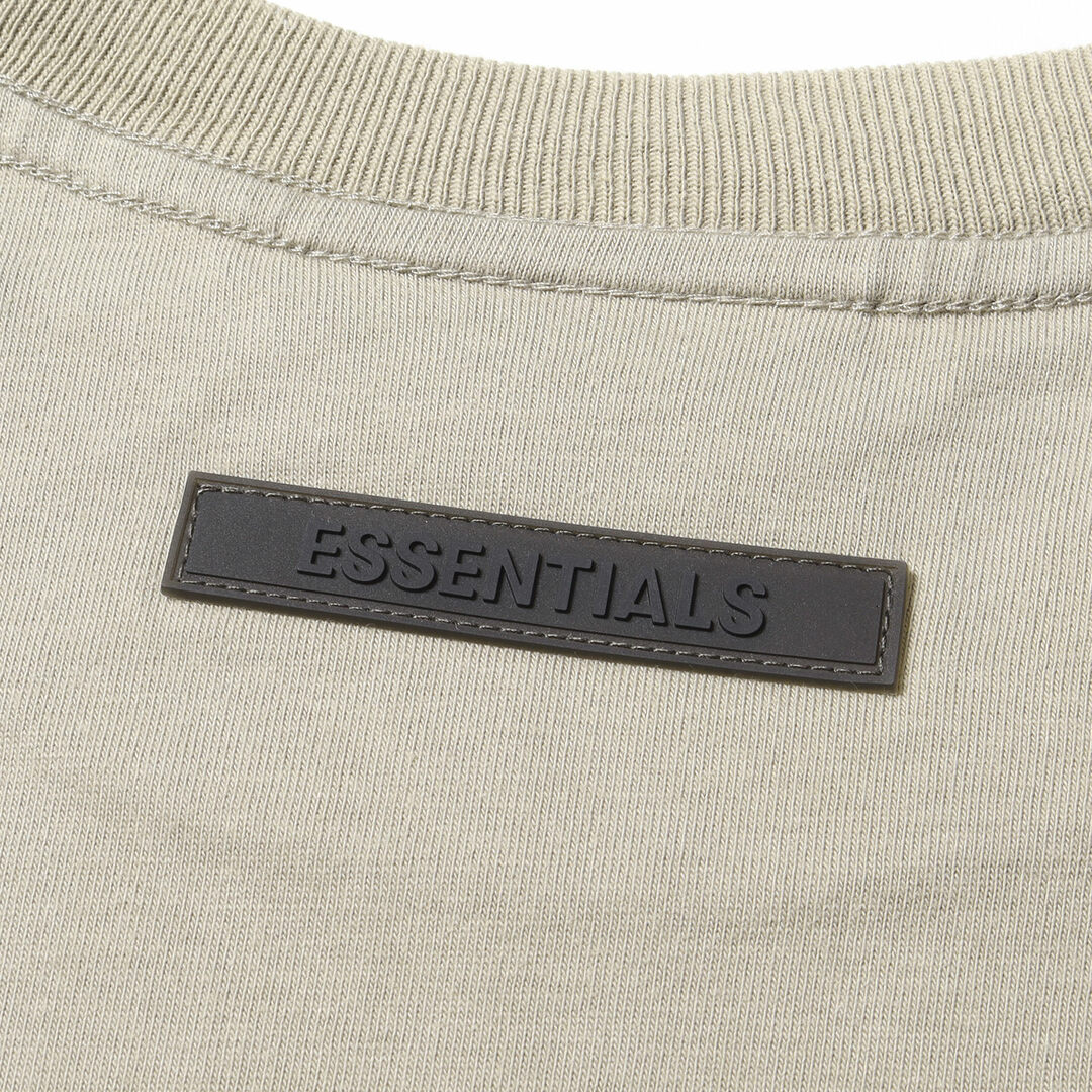 FEAR OF GOD フィアオブゴッド FOG ESSENTIALS エッセンシャルズ Tシャツ サイズ:M ラバープリント ロゴ クルーネック 半袖 Tシャツ T-Shirts ベージュ系 トップス カットソー 【メンズ】