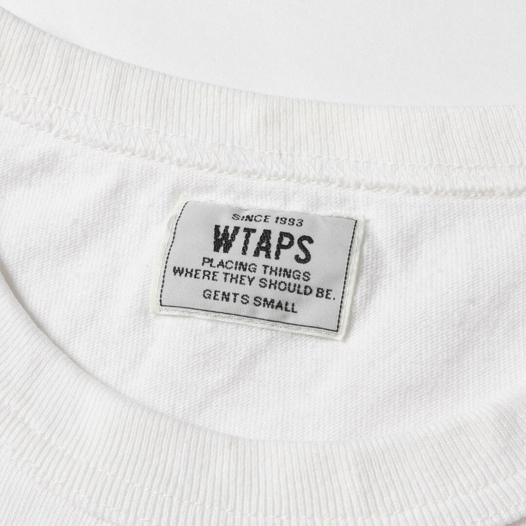 白S WTAPS COLLEGE SS COTTON Tee Tシャツ